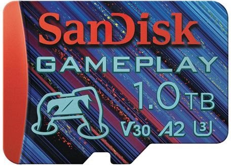 SanDisk MicroSDXC 1TB karta GamePlay R:190/W:130 MB/s, UHS-I, V30, A2 SDSQXAV-1T00-GN6XN