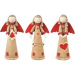 Anděl Přerov Anděl jutový s červenými křídly 37 cm – Zbozi.Blesk.cz