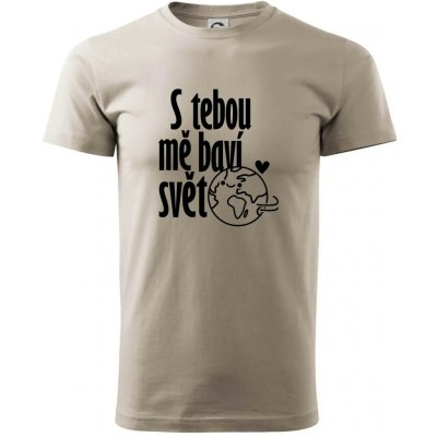 S tebou mě baví svět klasické pánské triko ledově šedá – Hledejceny.cz