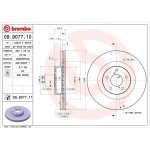 Brzdový kotouč BREMBO 09.9077.11 – Zboží Mobilmania