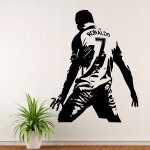 Wrapino vinylová samolepka na zeď Cristiano Ronaldo slavící gól, rozměry 126x100cm – Zboží Dáma