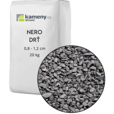 Okrasné kameny Nero drť - šedočerný mramor Vyberte si balení: 20 kg – Zboží Dáma