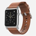 Nomad Modern kožený řemínek Apple Watch stříbrný NM1A4RSM00 – Hledejceny.cz