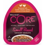 Wellness Core Adult Small Breed Savoury Medleys Flavoured with Tender Chicken Turkey Carrots a Green Beans 85 g – Hledejceny.cz
