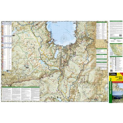 Lake Tahoe Basin národní park Kalifornie turistická mapa GPS komp. NGS