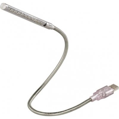 HAMA osvětlení pro notebook s 10 LED kontrolkami/ provedení husí krk/ USB/ stříbrné