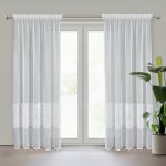 EUROFIRANY ZÁCLONA NA PÁSCE LORIS 140X270 CM BÍLÁ – Hledejceny.cz