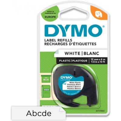 Dymo S0721660 Originální pásky pro štítkovač LetraTag bílá plastová 12 mm x 4 m 12 mm x 4 m – Hledejceny.cz