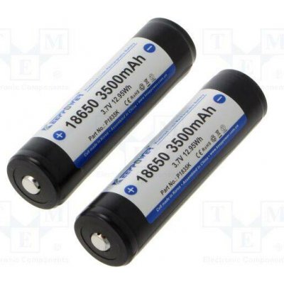 KEEPPOWER P1835J Akum: Li-Ion; 18650,MR18650; 3,7V; 3500mAh; Ø18,2x69,2mm; 8A; 2ks. – Zboží Živě