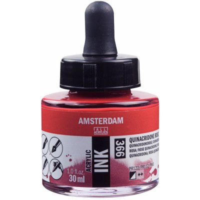 Amsterdam Acrylic Ink 366 Quinacridone Rose 30 ml
