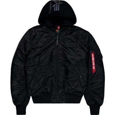 Bunda Alpha Industries MA-1 ZH Back Print černá bílá – Zboží Dáma