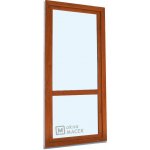 Kömmerling balkonové dveře 70 AD s příčkou levé zlatý dub/zlatý dub 90 x 230 cm s klikou+ PVC rám – Hledejceny.cz