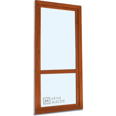 Kömmerling balkonové dveře 70 AD s příčkou levé zlatý dub/zlatý dub 90 x 230 cm s klikou+ PVC rám – Hledejceny.cz