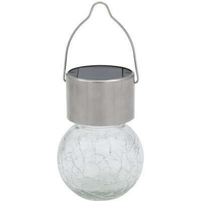 lampa solární KOULE pr.6cm, v.9cm, 1LED, závěsná, čirá; nerez/sklo/PH MAT797457 – Zboží Dáma