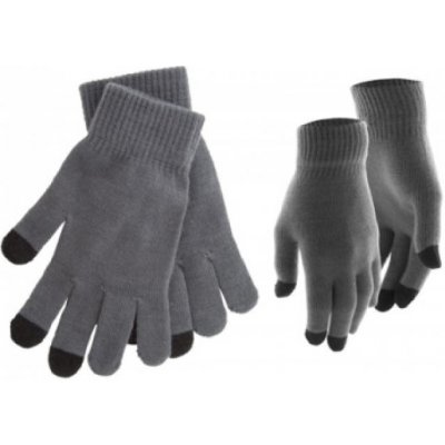 rukavice na dotykový displej tři dotykové prsty šedé