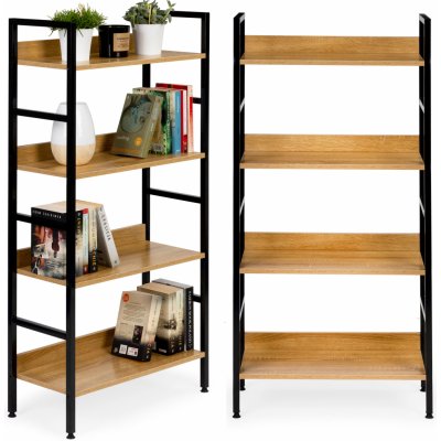 MODERNHOME - Knihovna dřevěná průmyslová skříň loftové regály