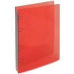 Karton P+P Pořadač 2 kroužkový A5 2,5 cm průhledný červený – Zboží Živě