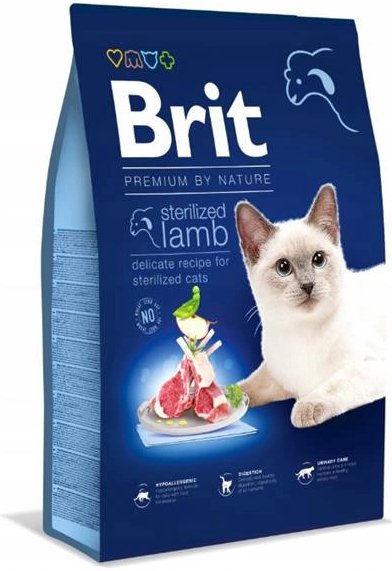 BRIT Dry Premium Sterilized s jehněčím masem 1,5 kg