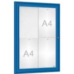 PROCITY Venkovní elegantní vitrína Tradition, 4 x A4, modrá – Zboží Živě
