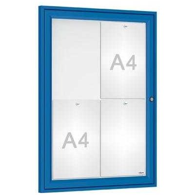 PROCITY Venkovní elegantní vitrína Tradition, 4 x A4, modrá – Zboží Živě