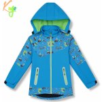 KUGO Chlapecká softshellová bunda zateplená HK5603 tyrkysová – Sleviste.cz