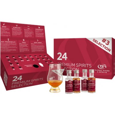 Premium Spirits Selection #3 2024 40,4% 24 x 0,02 l (dárkové balení kalendář a 1 sklenice) – Zboží Dáma