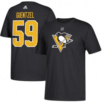 Reebok Jake Guentzel Pittsburgh Penguins 2017 Stanley Cup Champions Replica Name & Number T Shirt Black