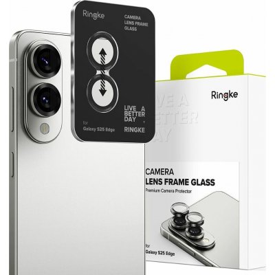 Ringke ochranné tvrzené sklo na rámeček kamery pro Galaxy S25 Edge, černé 8800293854517 – Zboží Živě