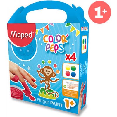 Maped Prstové barvy Color'Peps 4 barvy 80 ml