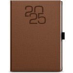 David Fabric A5 Denní 2025 hnědá – Zboží Mobilmania