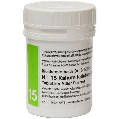 Adler Pharma Schüsslerovy soli Nr. 15 Kalium iodatum D12 400 tablet – Hledejceny.cz