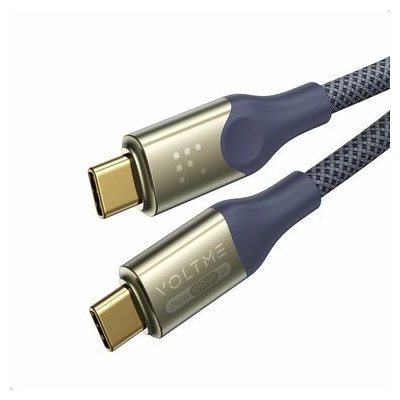 Voltme C2199 Powerlink Utron Series USB-C/USB-C, CTC 5A/240W, 1,2m, šedý, modrý – Zboží Živě