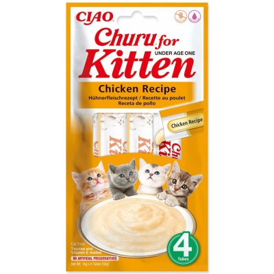 Churu Cat Kitten Chicken 4 x 14 g – Zbozi.Blesk.cz