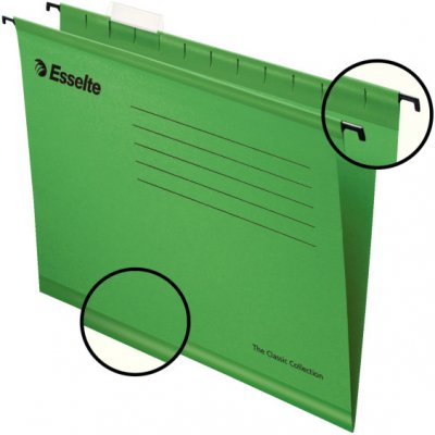 Závěsné desky Esselte Classic, zelená – Zboží Mobilmania