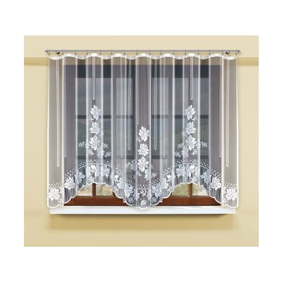 Dekorační žakárová záclona s řasící páskou MILLY 160 bílá 300x160 cm MyBestHome – Hledejceny.cz