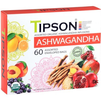 Tipson Ashwagandha Assorted bylinný čaj BIO 60 sáčků
