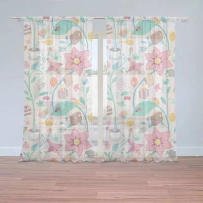 Záclony Malování: 2 ks - 150x250 cm - Sablio – Hledejceny.cz