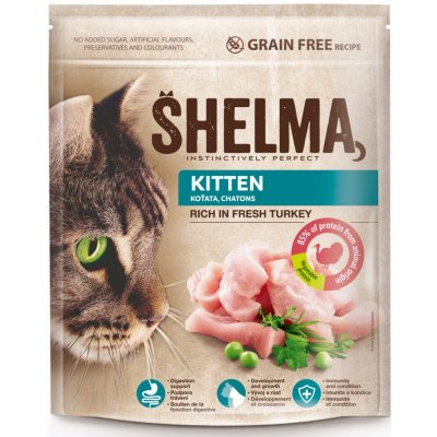 Shelma bezobilné JUNIOR granule s krůtím pro koťata 750 g