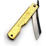 NAGAO Japonský zavírací nůž Higonokami KAGAYAKI z modré oceli - 72 mm, zlatá rukojeť HN072KG – Zboží Dáma