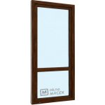 Kömmerling balkonové dveře 70 AD OS s příčkou pravé tmavý dub/tmavý dub 90 x 230 cm jednostranná klika + madýlko + PVC rám – Hledejceny.cz
