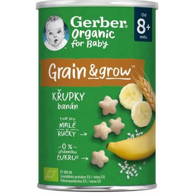 GERBER Organic křupky banánové 35 g – Zbozi.Blesk.cz