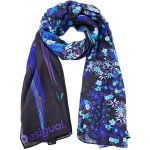 Desigual šátek Liquid Rectangle navy – Zboží Mobilmania