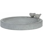 Esschert Design XXL Pítko pro ptáky betonové Terrassa Stairs "Best for Birds" 39 x 9 cm šedá – Zboží Dáma