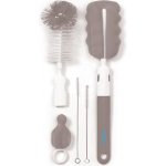 BabyOno Kartáč na čištení lahví a saviček 2v1 s přísavkou šedý – Zboží Mobilmania