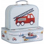 A Little Lovely Company sada dvou kartonových kufříků vozidla – Zboží Dáma