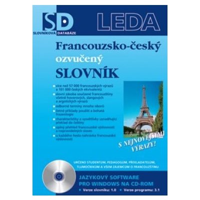 LEDA Francouzsko-český ozvučený slovník - elektronická verze pro PC - V. Vlasák – Hledejceny.cz