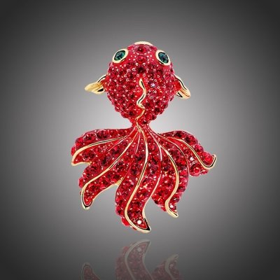 Éternelle brož Swarovski Elements Goldfish malá rybka B7023-X997-1-167 Červená – Zboží Mobilmania