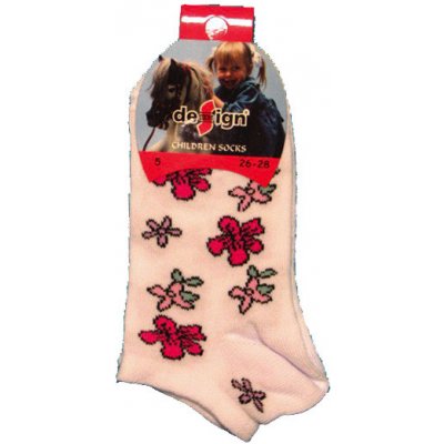 Design Socks Dívčí kotníčkové ponožky bílá