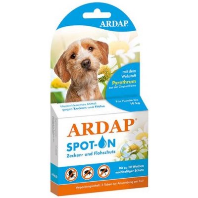 ARDAP Antiparazitní pipety pro psa do 10kg/3x1ml
