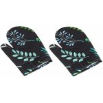Bellatex Kuchyňská chňapka Lístky černá 2 ks 28 x 18 cm – Sleviste.cz